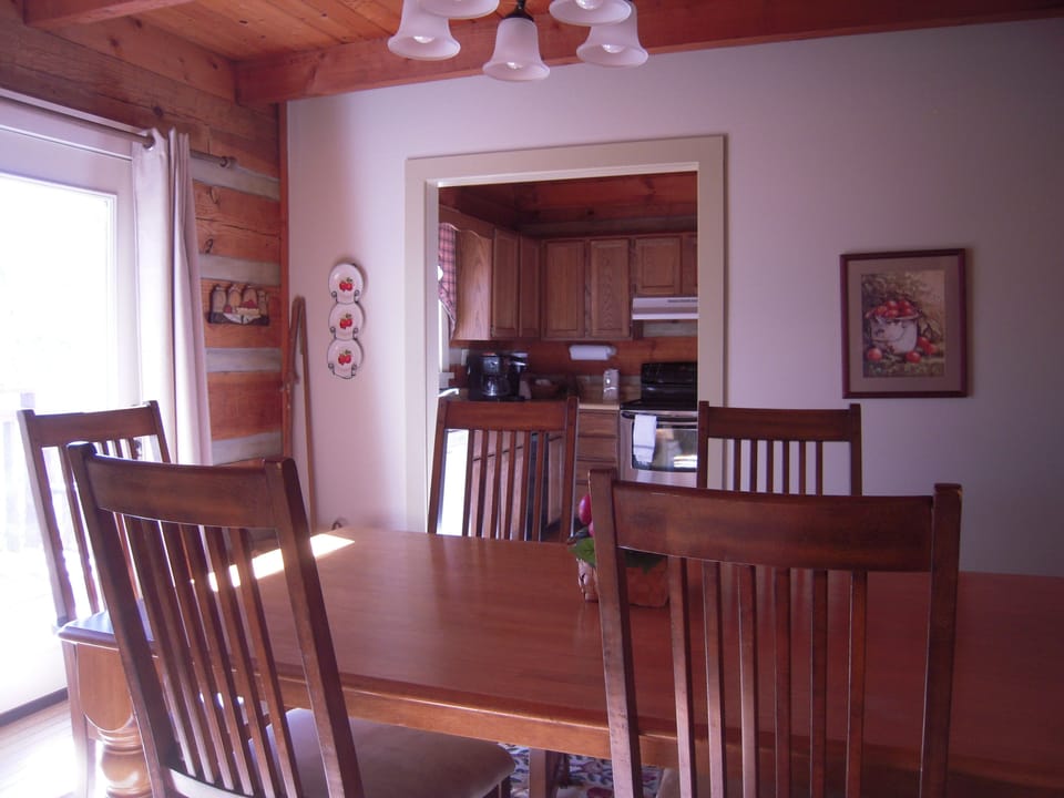 dining into the kitchen or out to the deck