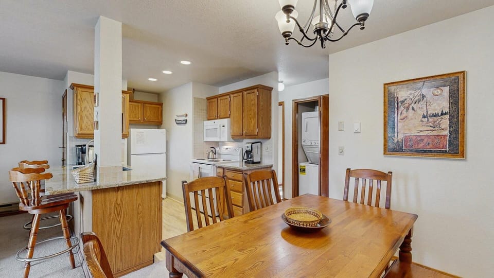 Dining area and kitchen