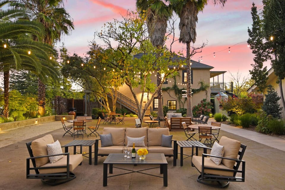 Luna @ Bungalow 313 Sonoma Vacation Rental  - Communial Area - Bocce Court, Fire Pit and more