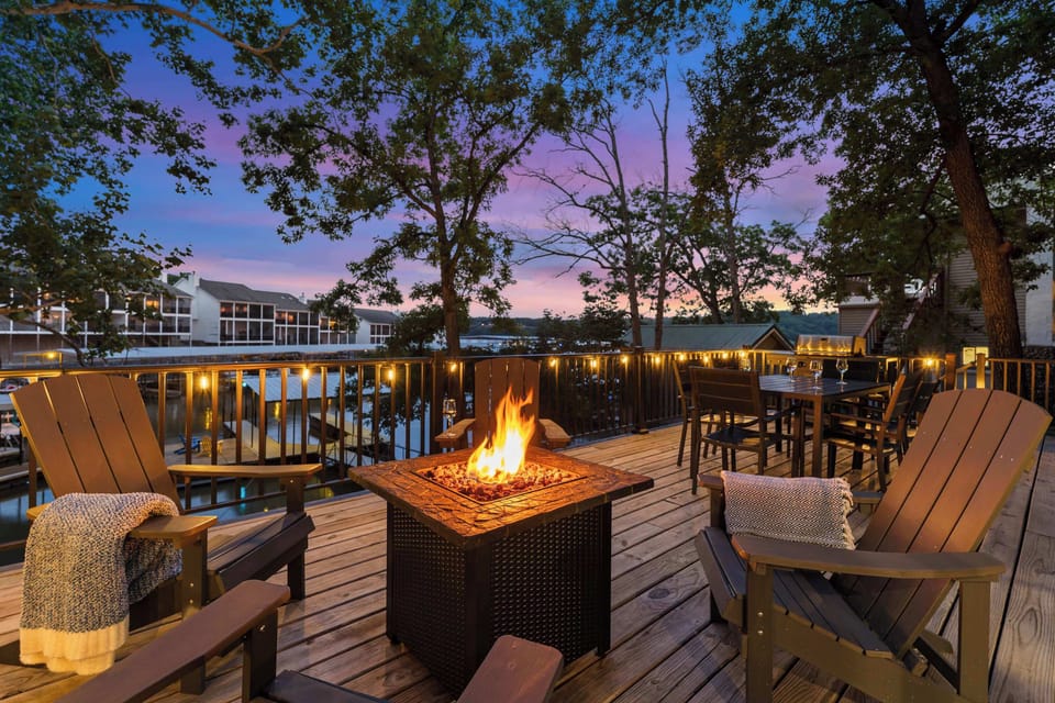 Spend evenings relaxing by the fire while you overlook the water. - The Solstice - Lake Ozark, MO