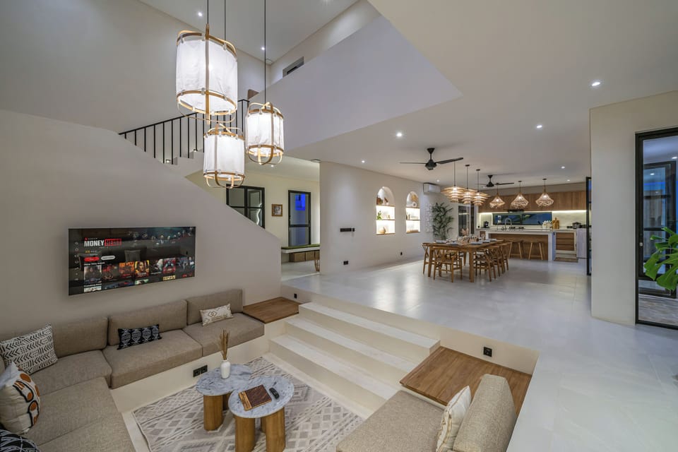 Family Villa, Pool View | Living area