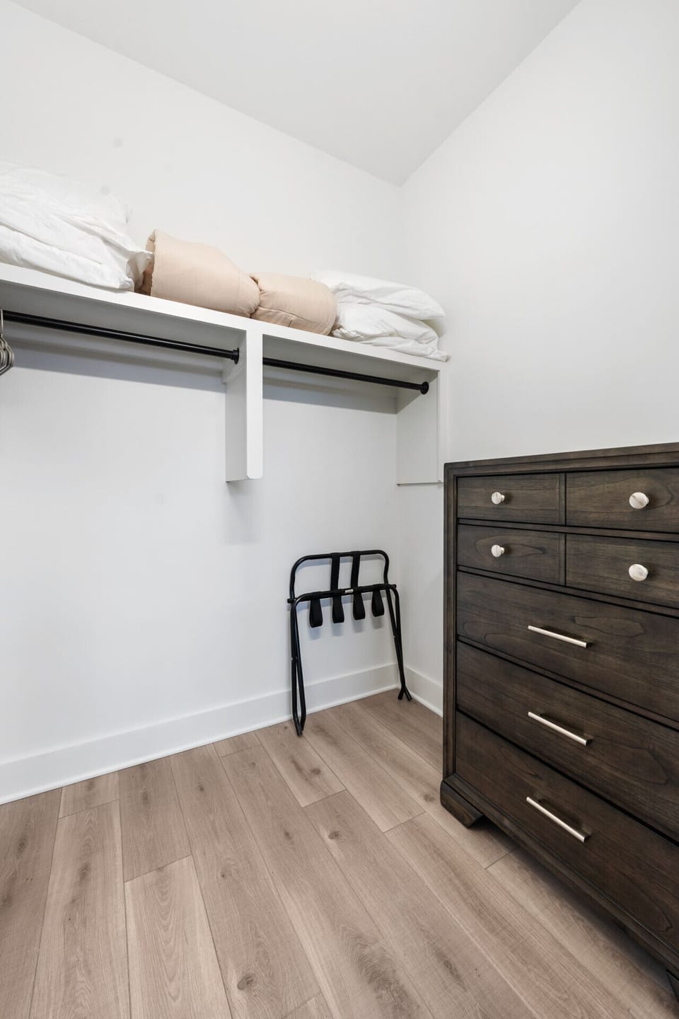 Organize your stay! A neat, roomy closet for all your travel essentials.