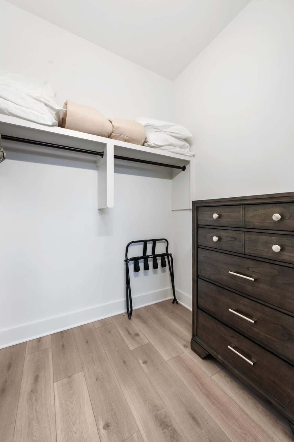 Organize your stay! A neat, roomy closet for all your travel essentials.