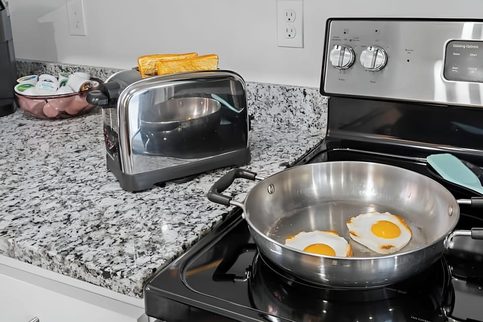 Whip up a tasty breakfast in the fully equipped kitchen.
