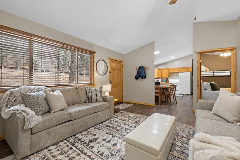 Curl up, relax, and feel at home in this warm and inviting living space.