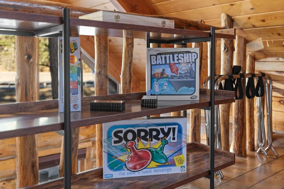 Board games for cozy cabin nights.