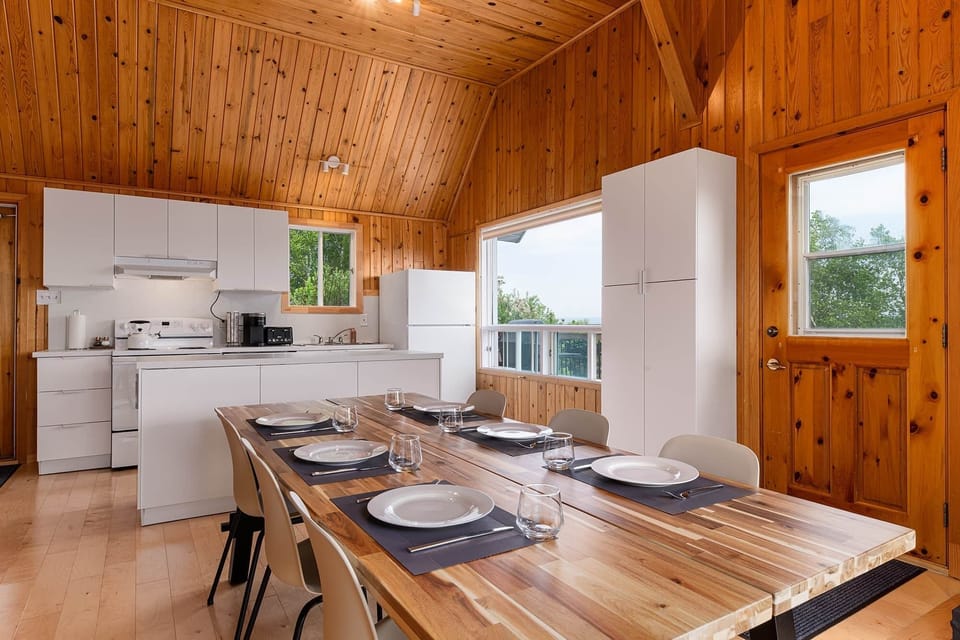 Dining room and kitchen