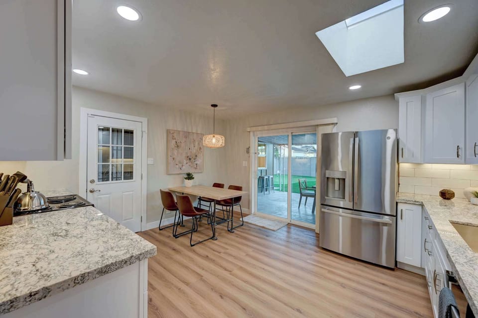 Modern Kitchen with Keurig, Drip Coffee & Additional Chairs in the Cabana if Needed