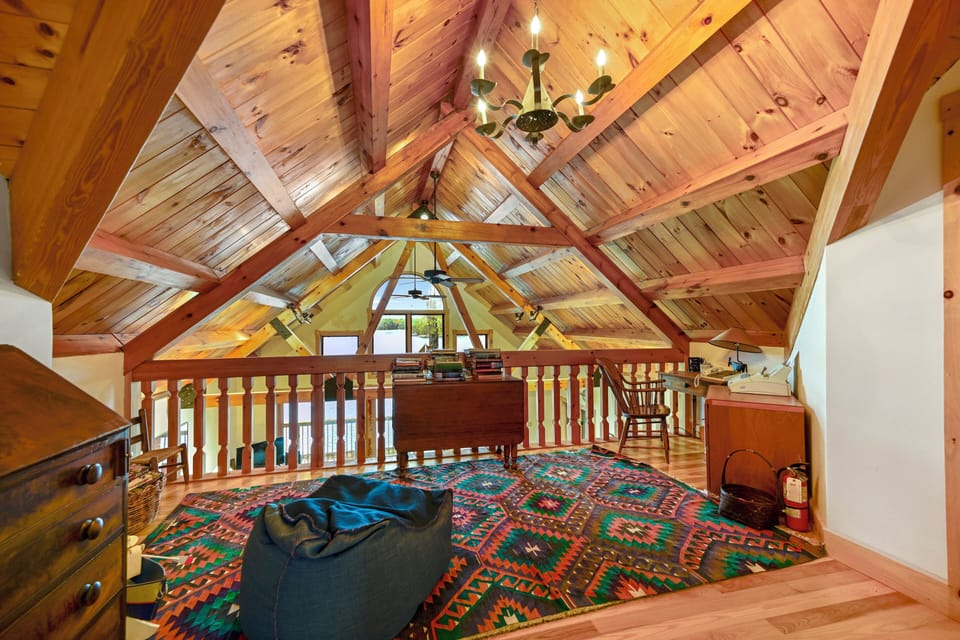 Loft space overlooking living/ dining