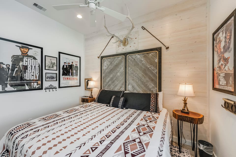 Film‑inspired bedroom with unique design
