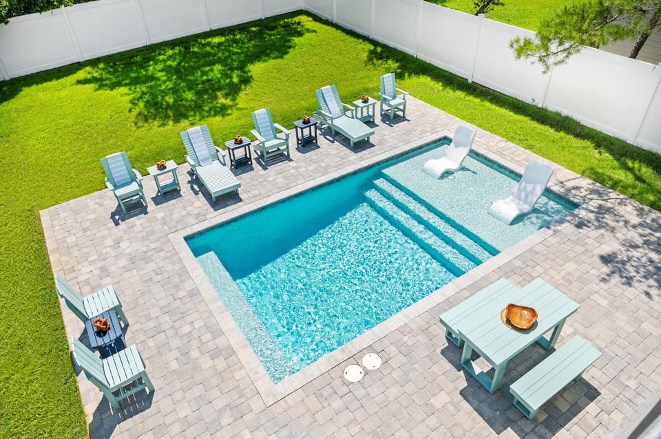 Enjoy a private, heated splash pool and deck—no need to compete for space!