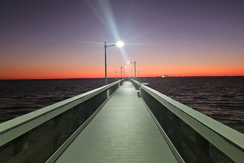 Scenic pier perfect for sunset walks
