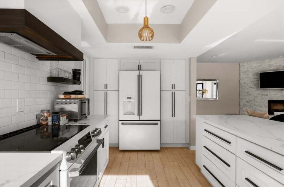 Cook your favorites in the fully equipped kitchen with modern appliances and all the essentials.