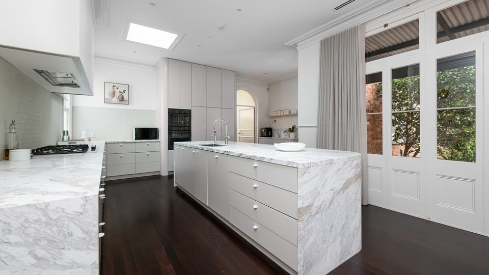 Large open plan kitchen