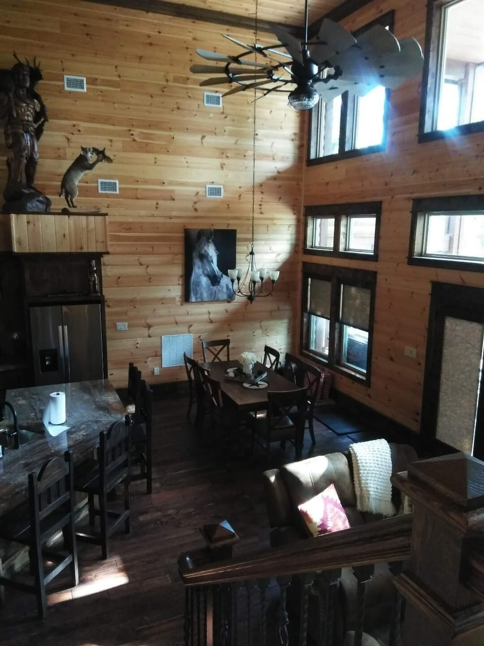view from stairs