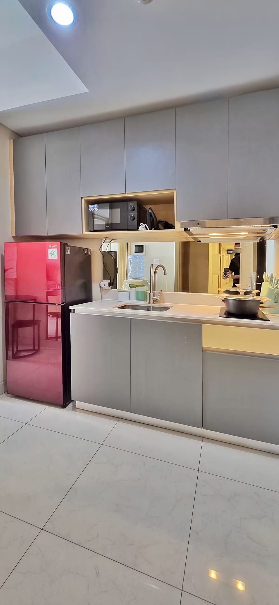 Apartment, 2 Bedrooms, City View | Private kitchen | Fridge, microwave, stovetop, cookware/dishes/utensils