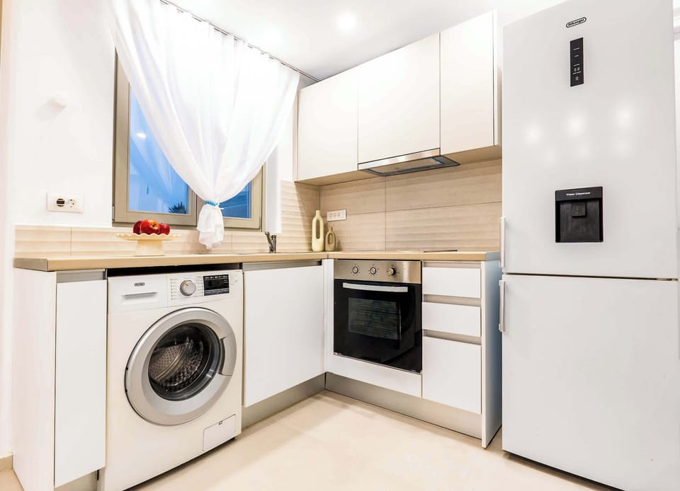Comfortable kitchen corner with practical modern amenities