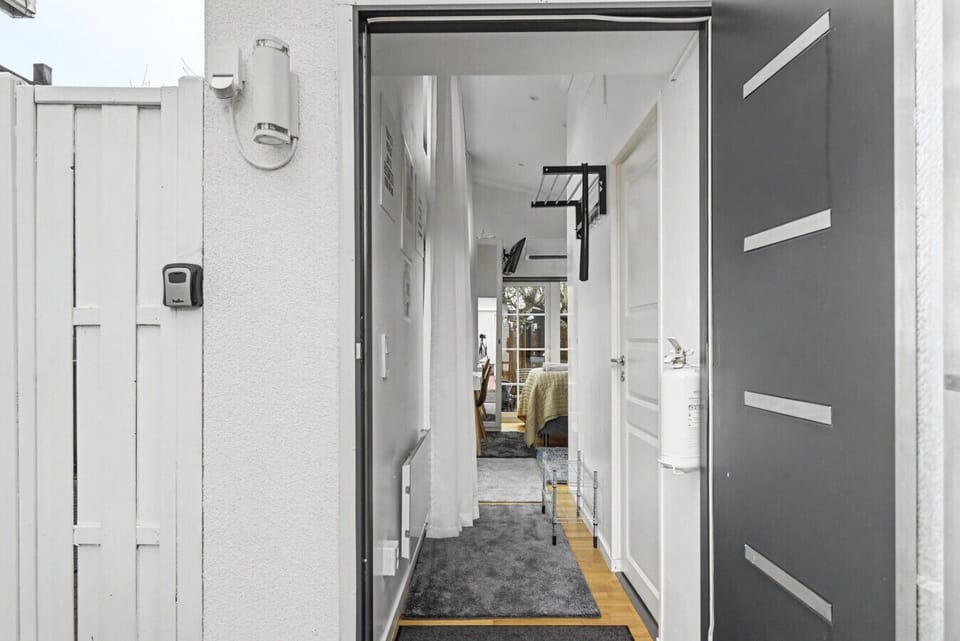 Separate guest house entrance with secure self check-in. Accessed via a shared courtyard, with full privacy inside and on your fenced terrace.