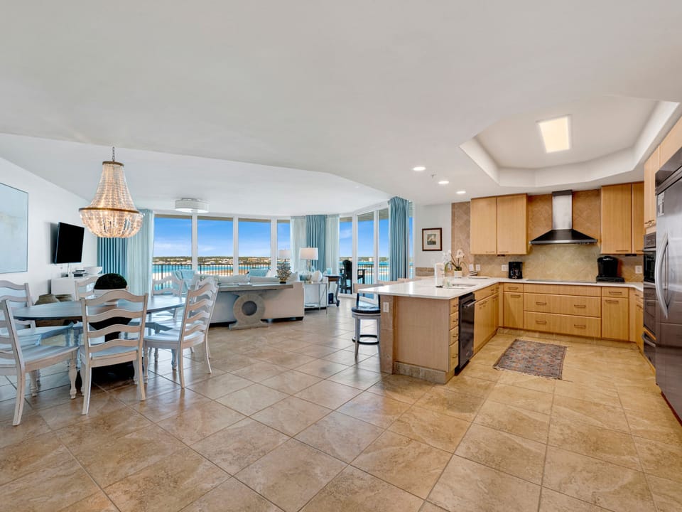 Dining Area and Kitchen with Bar Seating