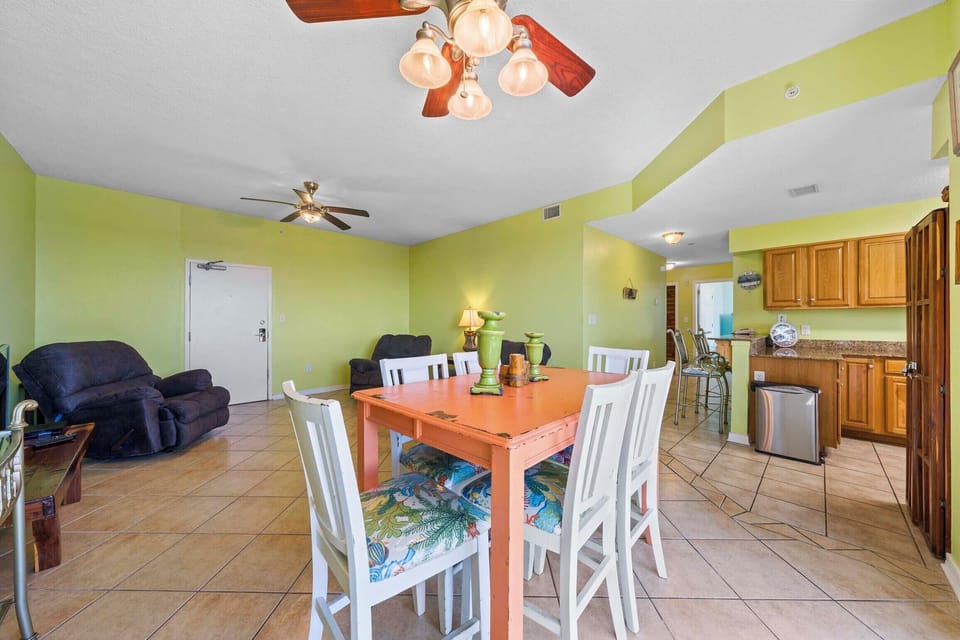 Dining table with seating for six