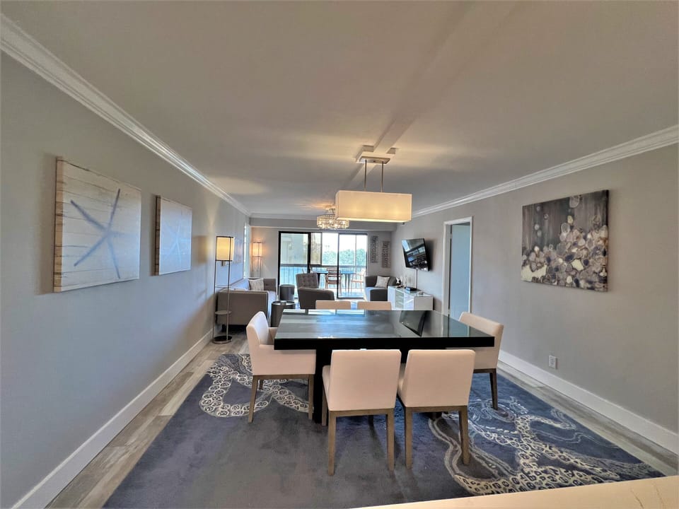 Open-concept living and dining