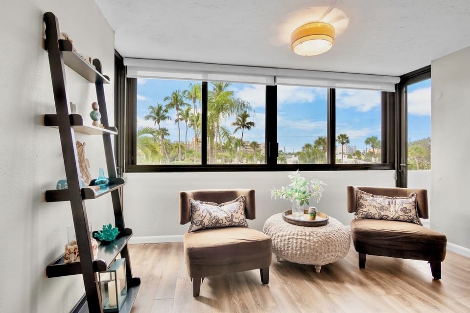 Seating with Tropical Backdrop