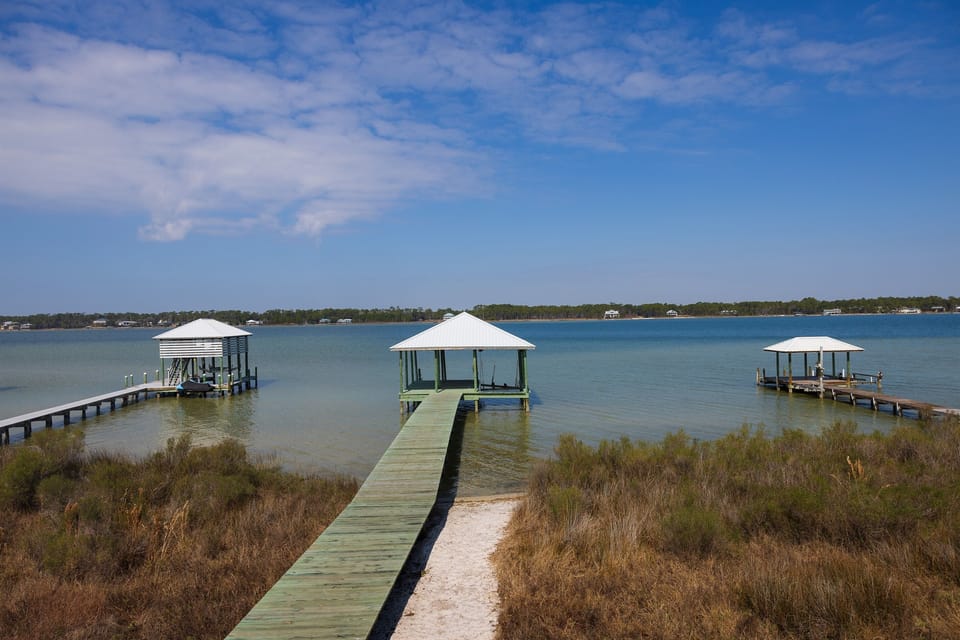 Private Dock and Beach on the Little Lagoon