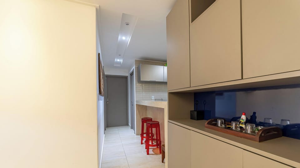 Basic Apartment | Private kitchen | Fridge, microwave, oven, stovetop
