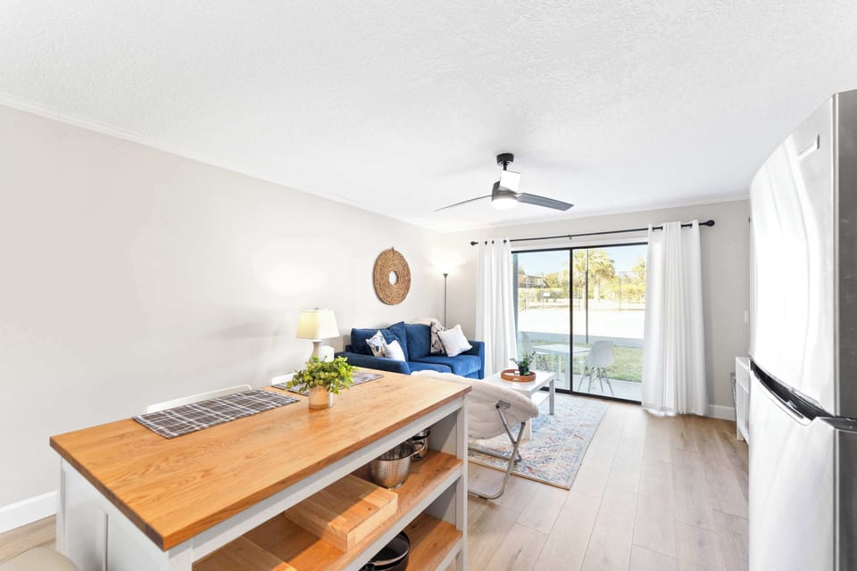 Living room and kitchen