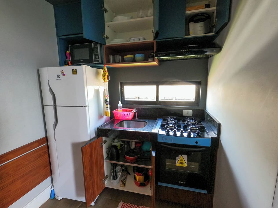 Comfort Apartment, Lanai, City View | Private kitchen | Coffee/tea maker, toaster, blender, dining tables