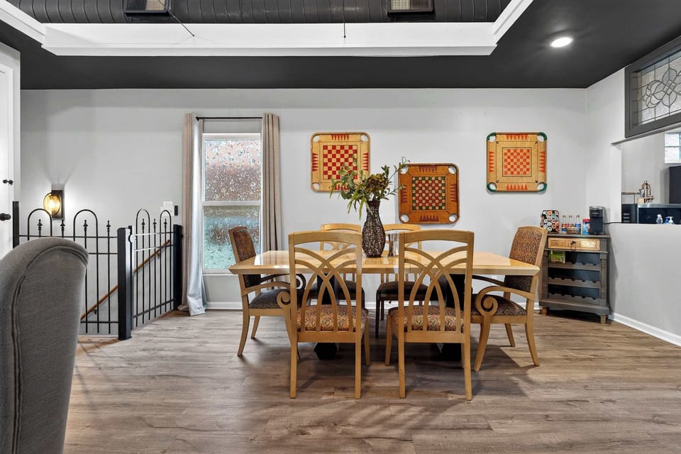 Dining Area: The dining area offers a warm and inviting space for shared meals.