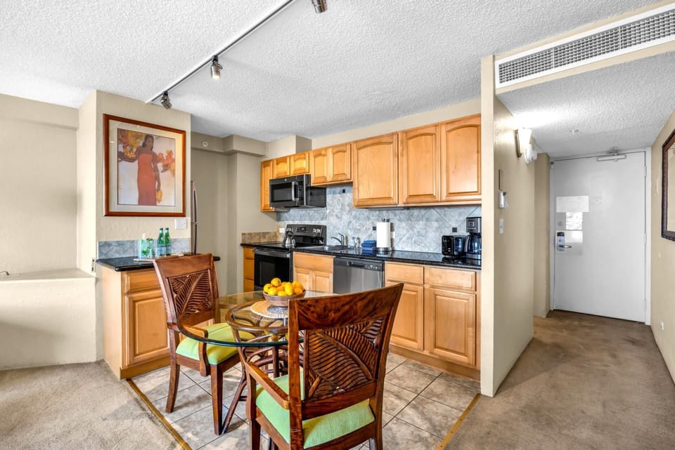 Open kitchen layout designed for easy vacation living