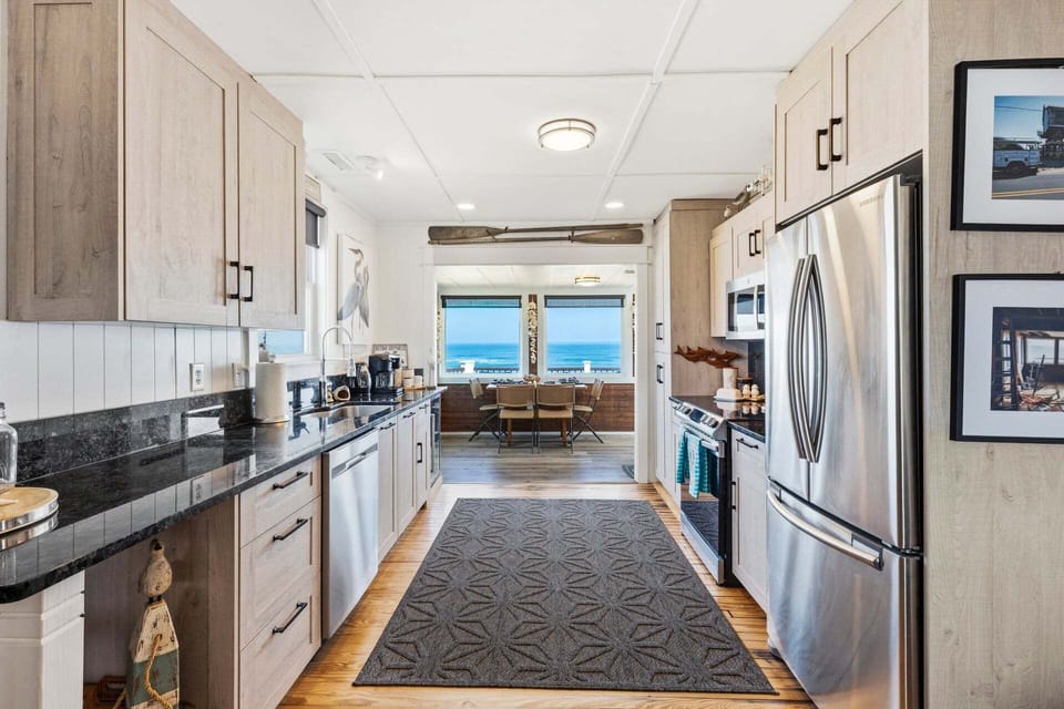 The well-equipped kitchen offers everything needed for easy vacation cooking, from quick beach breakfasts to casual family dinners.