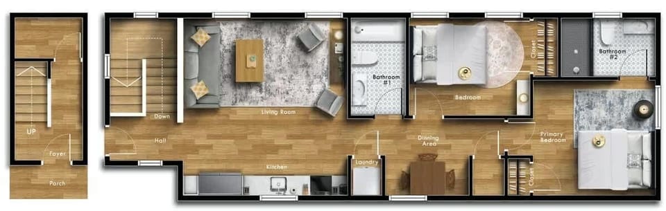 Floor plan of the rental