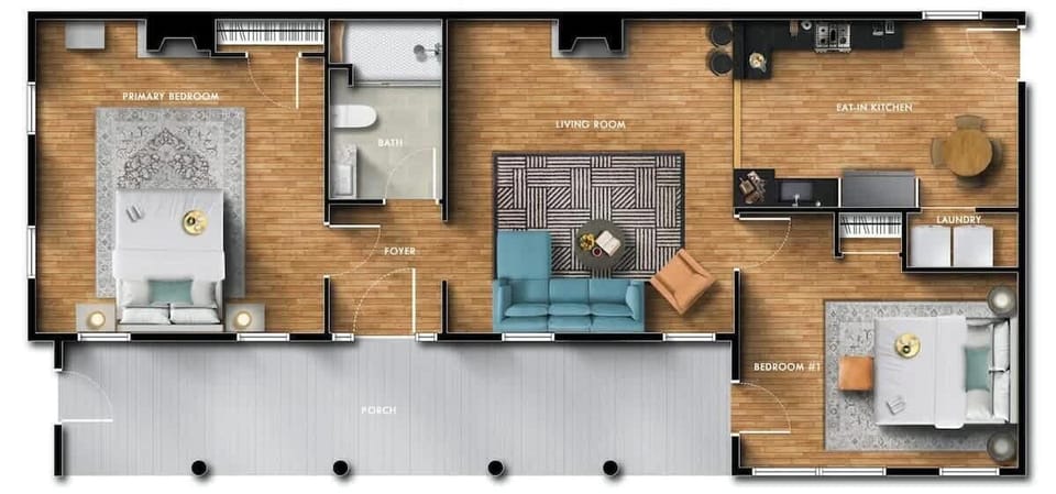 Floor plan of the rental