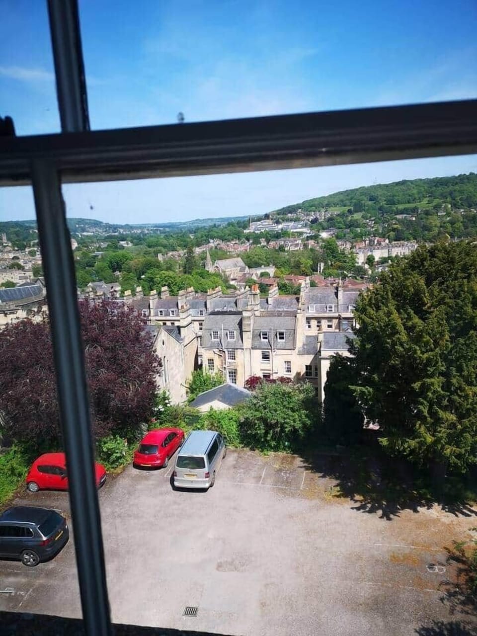  View from the living room of the private car park where your car will be parked.