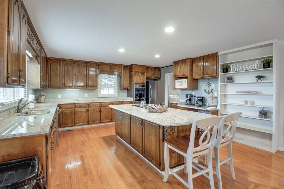 Kitchen | Single-Story Home w/ Basement | Central Heating & A/C