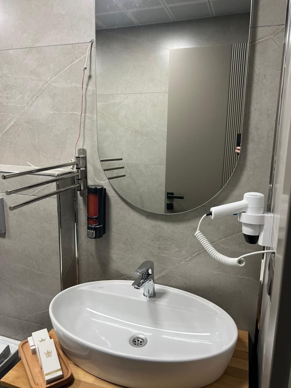Free toiletries, hair dryer, towels, soap