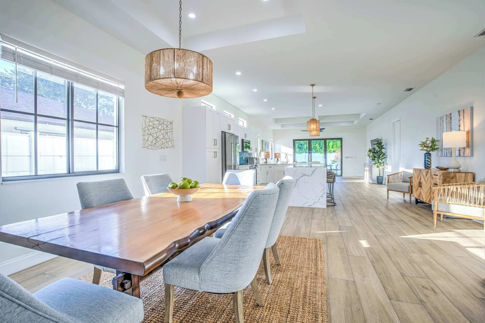 Spacious, dining area.