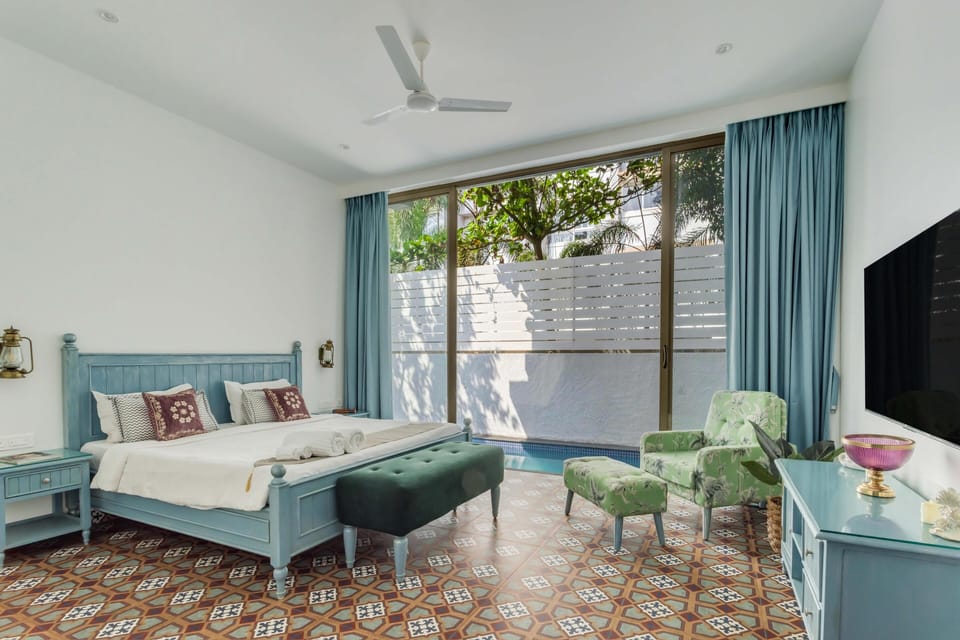 Villa, Non Smoking, Private Pool | Desk, bed sheets