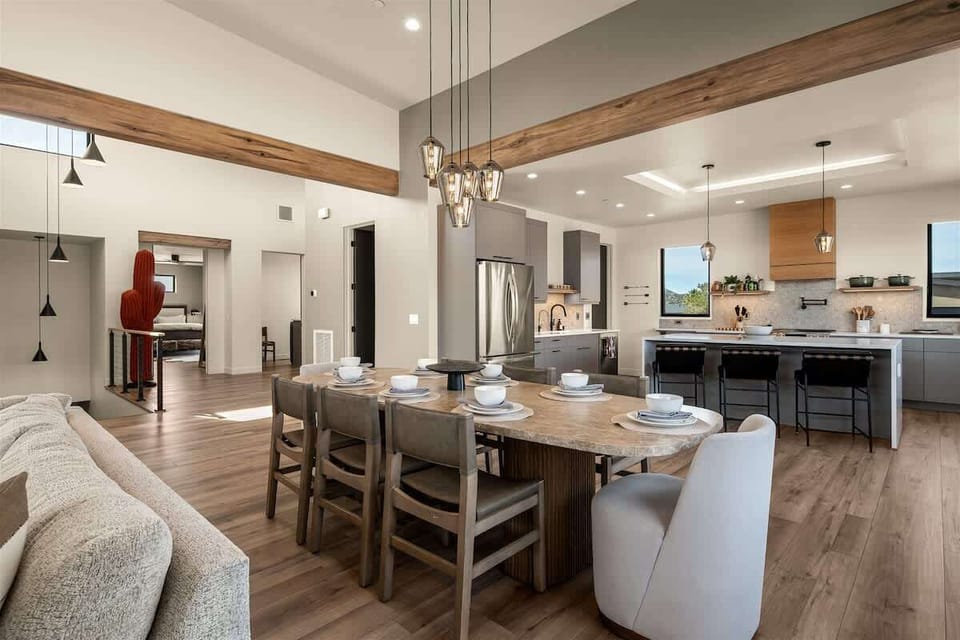 Open great room filled with views, light and homey comforts