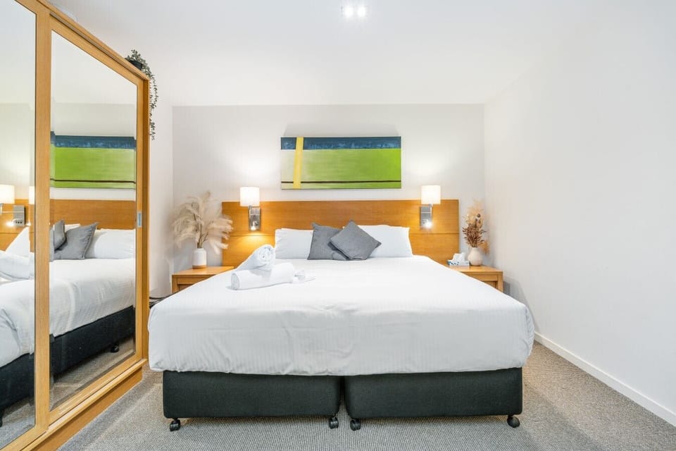 Rest easy in a well-appointed bedroom with modern styling