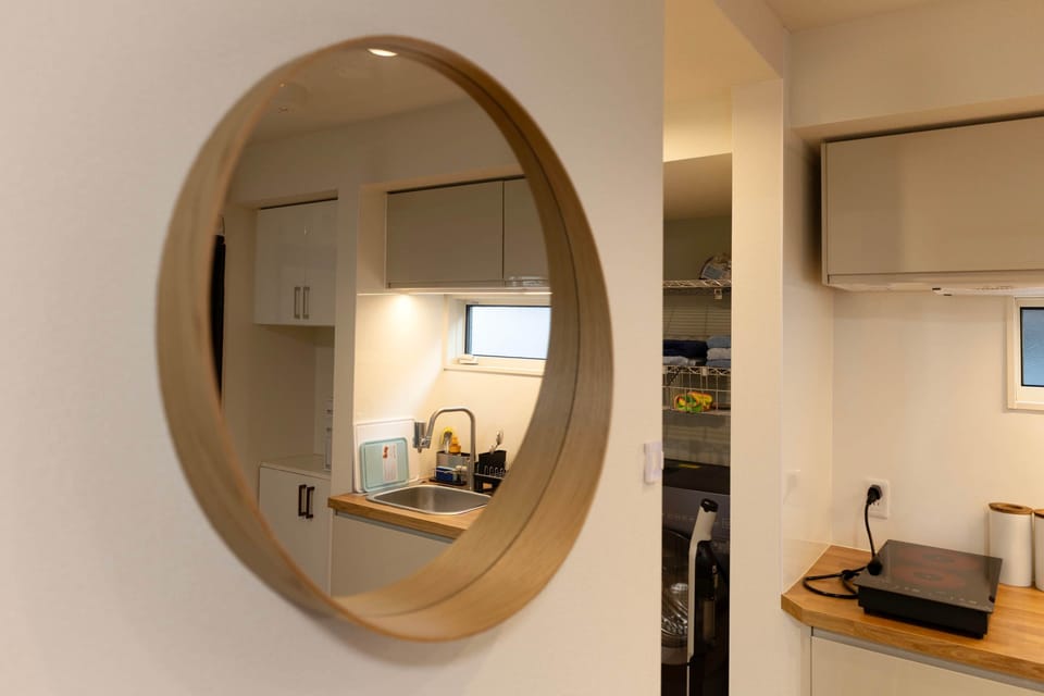 Simple, modern touches bring warmth to this compact and functional Shimokitazawa rental