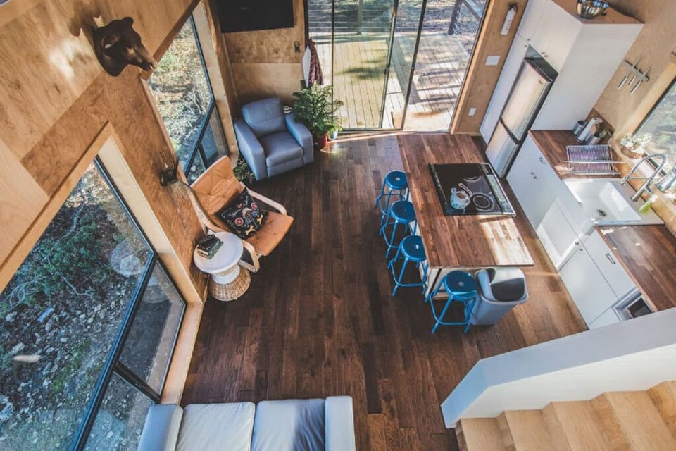 View looking down from the loft
