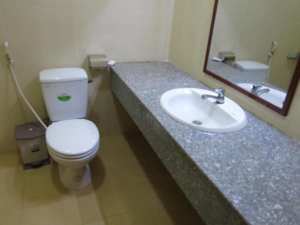Shower, free toiletries, hair dryer, slippers