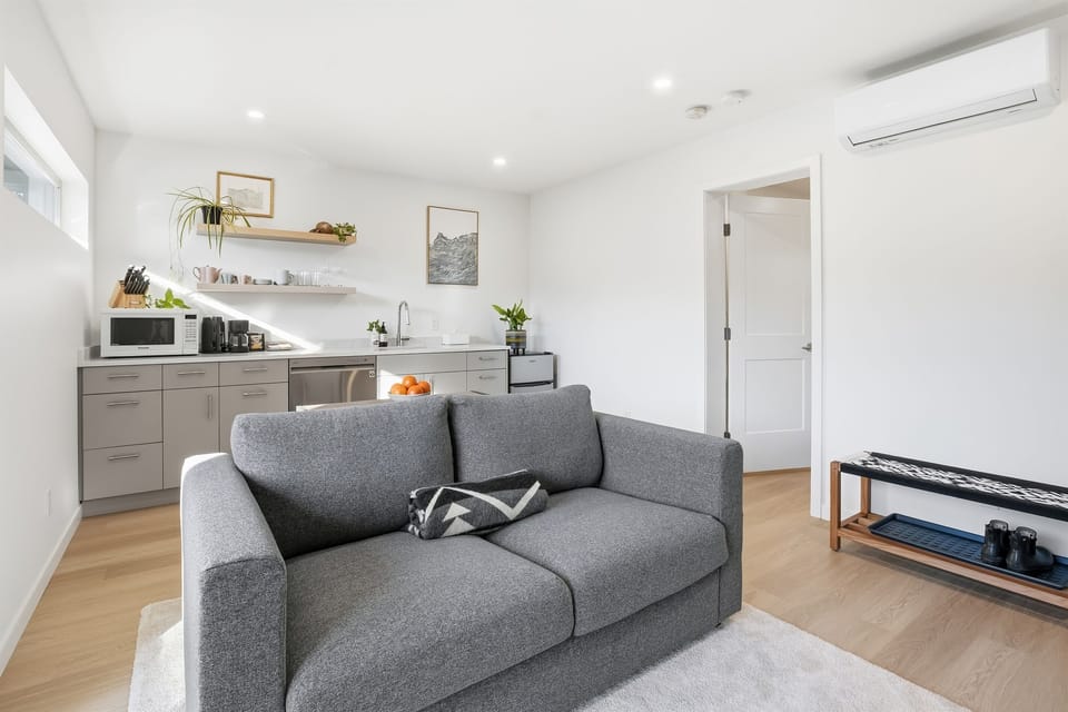 Upstairs living room and kitchenette