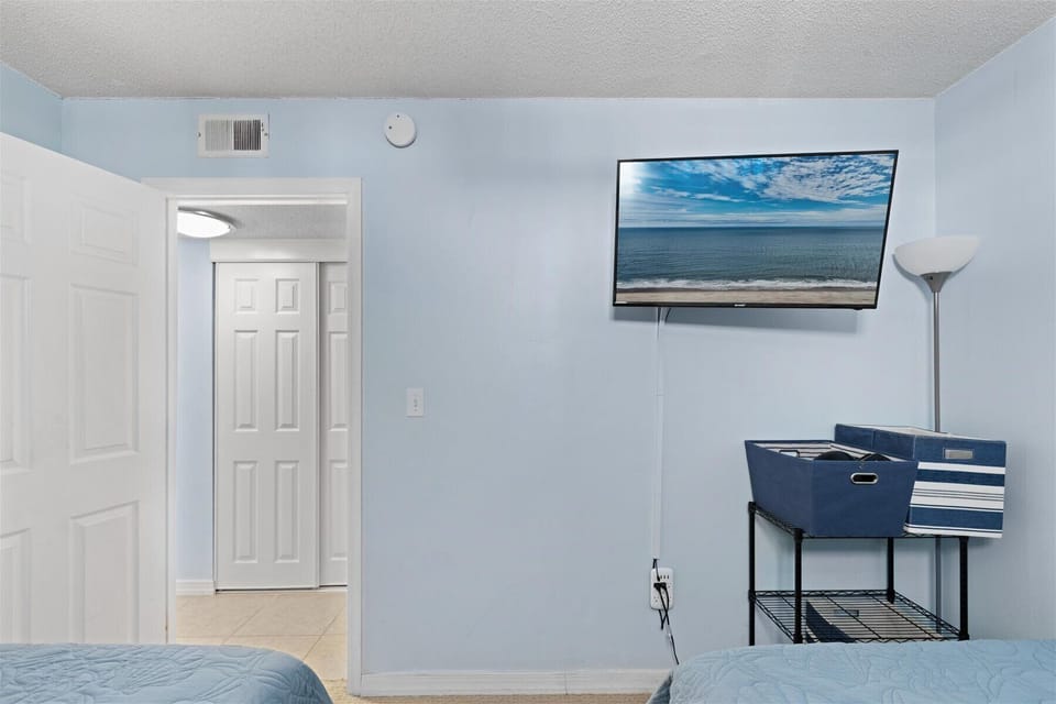 The room even offers a Flat Screen TV!