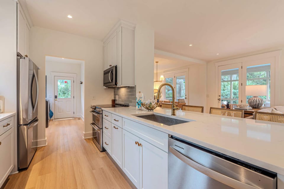 Large kitchen with plenty of space for cooking and gathering.