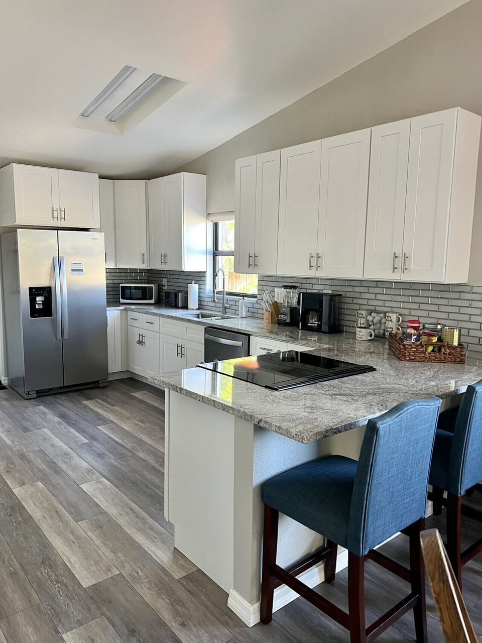 Fully stocked kitchen perfect for weekend getaways or longer stays