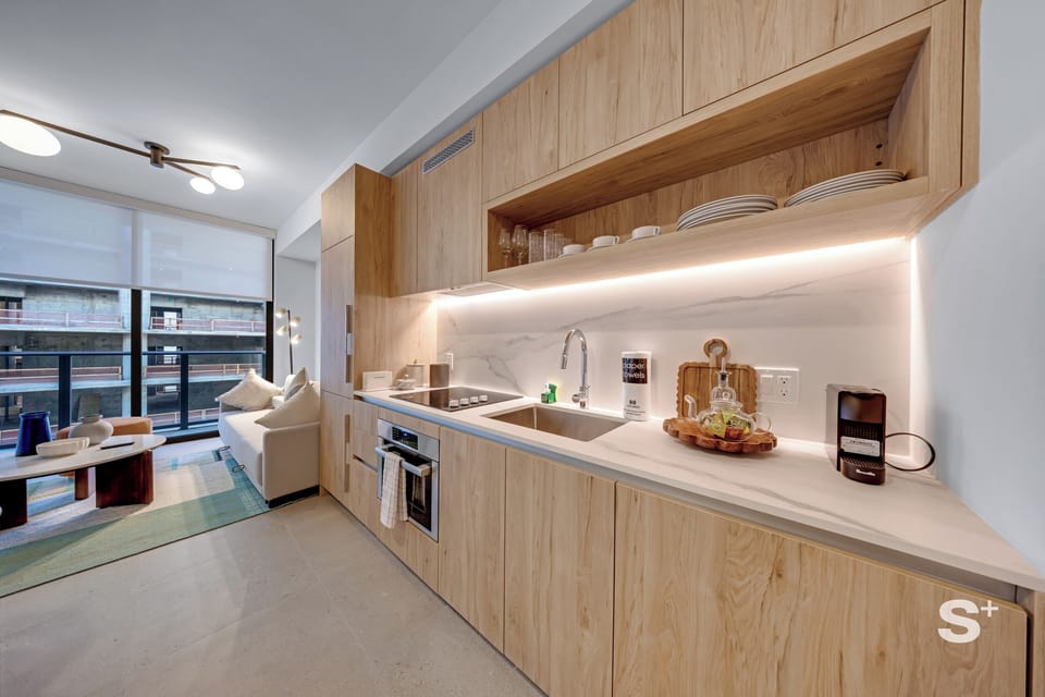 Condo, Balcony, City View | Private kitchen